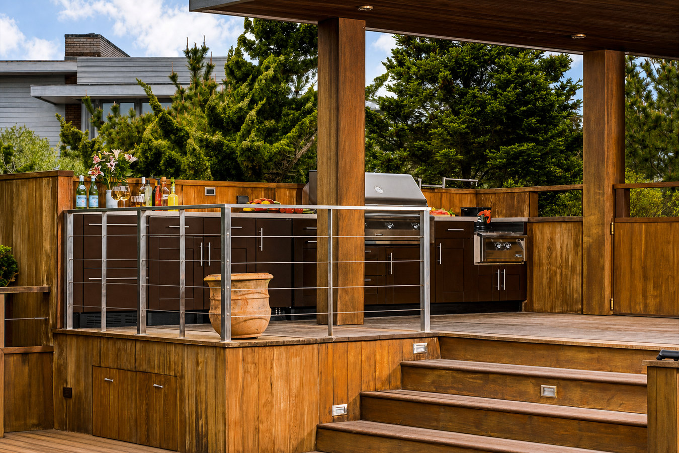 Outdoor kitchen decks
